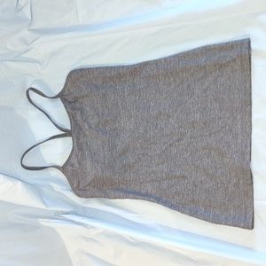 NEVER WORN Lululemon Power Y Small Gray Tank with Shelf Bra